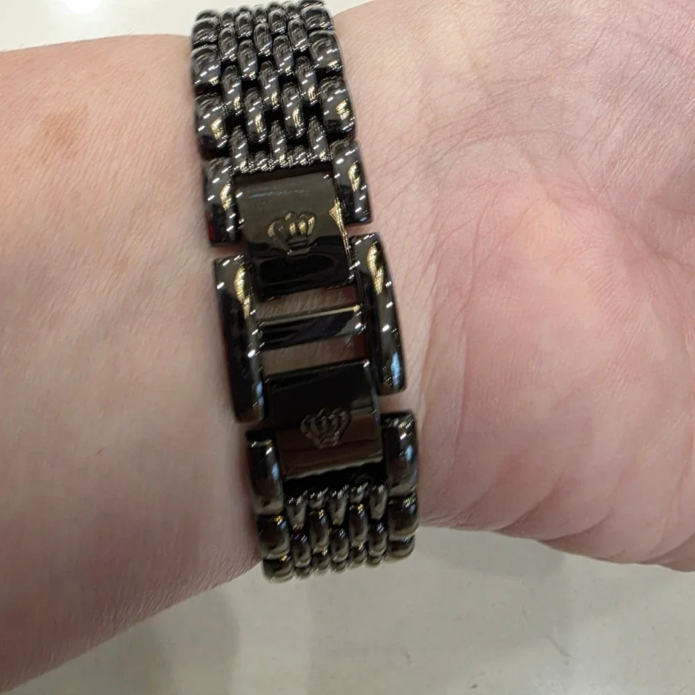 NEW Jules Jurgensen Chronometer Quartz‎  Watch Black Stainless Steel Bracelet